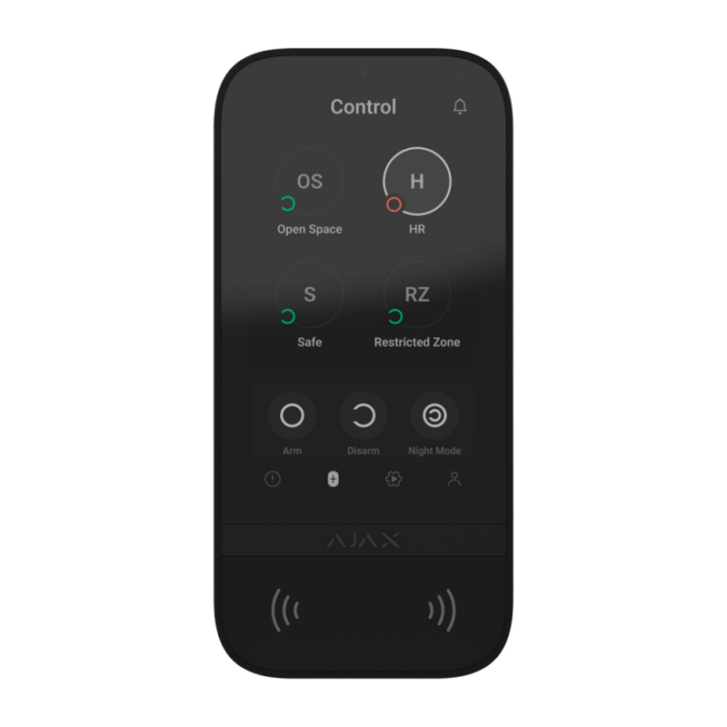 Fibra Keypad Touch Schwarz
