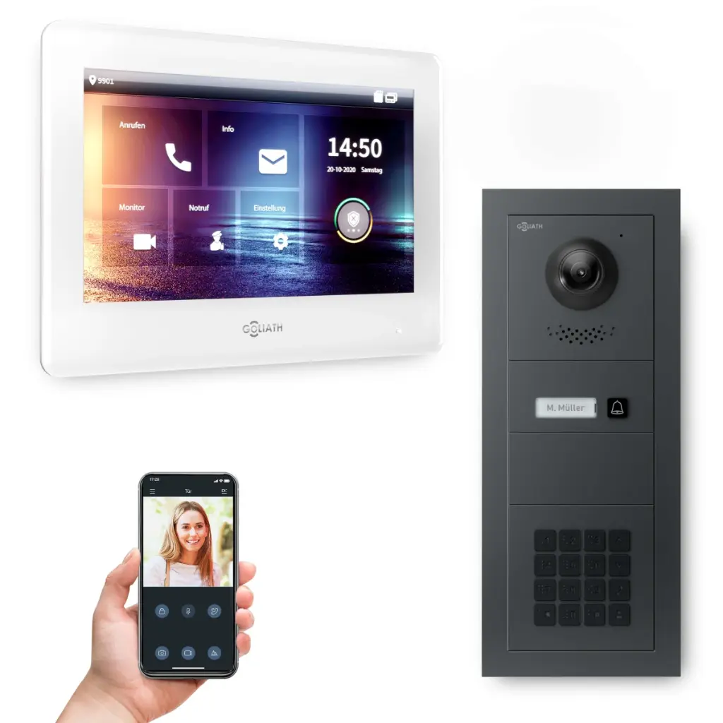 GOLIATH Hybrid 2-Draht BUS Gegensprechanlage Anthrazit 