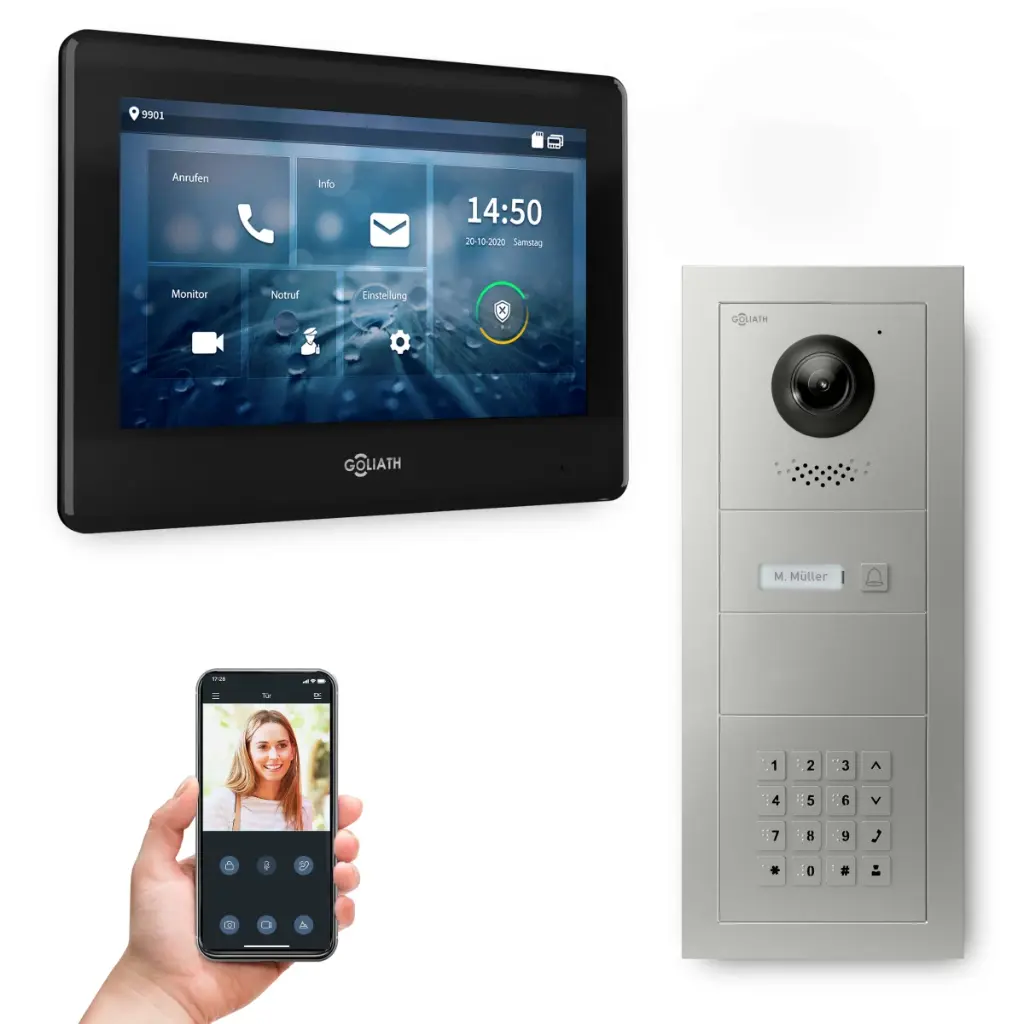 GOLIATH Hybrid 2-Draht BUS Türsprechanlage App 1 Familie