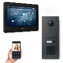 GOLIATH Hybrid 2-Draht BUS Video Türsprechanlage Anthrazit 7" Schwarz Keypad