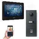 GOLIATH Hybrid 2-Draht BUS Videosprechanlage Anthrazit 7" Schwarz Fingerprint 