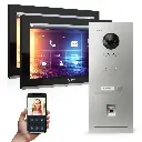 GOLIATH Hybrid IP Video Sprechanlage 1-Familie 2x 10 Zoll HD Fingerprint 180° Kamera