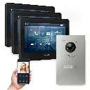 GOLIATH Hybrid IP Video Sprechanlage mit App 1-Familie 3x 7 Zoll HD 