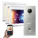 GOLIATH Hybrid IP Video Türsprechanlage 1-Familie 3x 10 Zoll HD Fingerprint