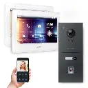 GOLIATH Hybrid IP Video Türsprechanlage mit App 1 Fam 2x7 Zoll Weiß 