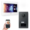 GOLIATH Hybrid IP Video Türsprechanlage mit App 1 Fam Anthrazit 7 Zoll Weiß