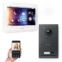 GOLIATH Hybrid IP Video Türsprechanlage mit App Anthrazit 1-Fam 7 Zoll Weiß 