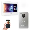 GOLIATH Hybrid IP Video Türsprechanlage mit App Silber 1-Fam 7 Zoll Weiß 