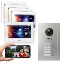 GOLIATH Hybrid 2-Draht BUS Türsprechanlage App 5 Fam 5x7 Zoll Weiß 