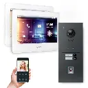 GOLIATH Hybrid 2-Draht BUS Türsprechanlage Anthrazit 2 Fam Fingerprint