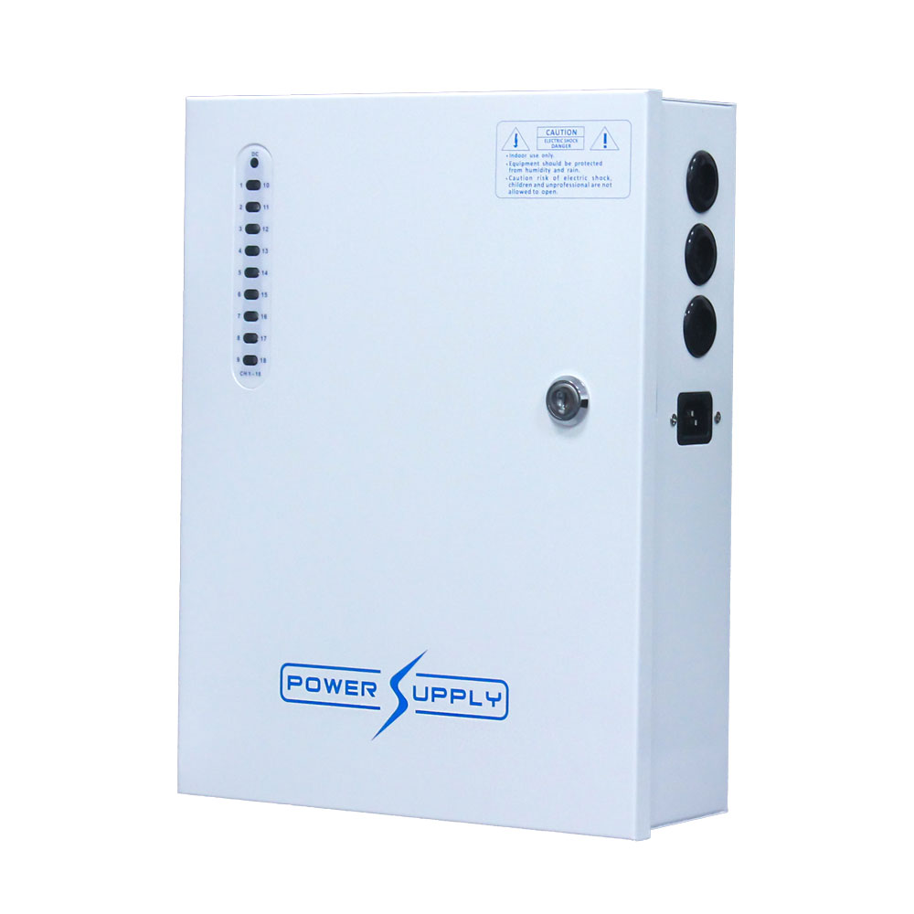 Stromversorgung im Metallgehäuse mit 16 Ausgängen 12V /20A Gesamt