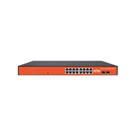 Wi-Tek-Switch,16-Port-Gigabit-Switch + 2 Gigabit SFP