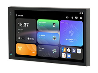 Dahua, 7-Zoll-Hybrid-Smart-Bedienfeldmonitor für Video-Gegensprechanlage, Videoüberwachung und drahtlose Alarmanlage, Android 14, IP-Kommunikation, Zweidraht-IP und WLAN, 1024 x 600 Touchscreen, 12 V DC/PoE