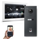 Hybrid IP Gegensprechanlage | Anthrazit | 1-Fam | 10" HD | Fingerprint | Unterputz | 180°
