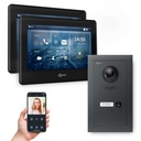 GOLIATH Hybrid IP Videotürsprechanlage Anthrazit 1-Familie 2x 7" Unterputz