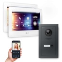 GOLIATH Hybrid IP Gegensprechanlage mit App Anthrazit 2x 7" Unterputz