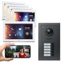 GOLIATH Hybrid IP Video Türsprechanlage Anthrazit 5 Fam 5 x 10" HD Weiß 