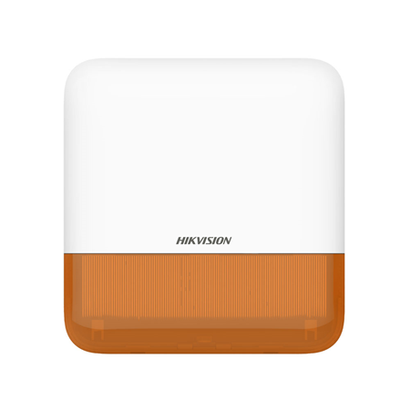Hikvision Drahtloser Außenalarm mit orangefarbigem Blitz
