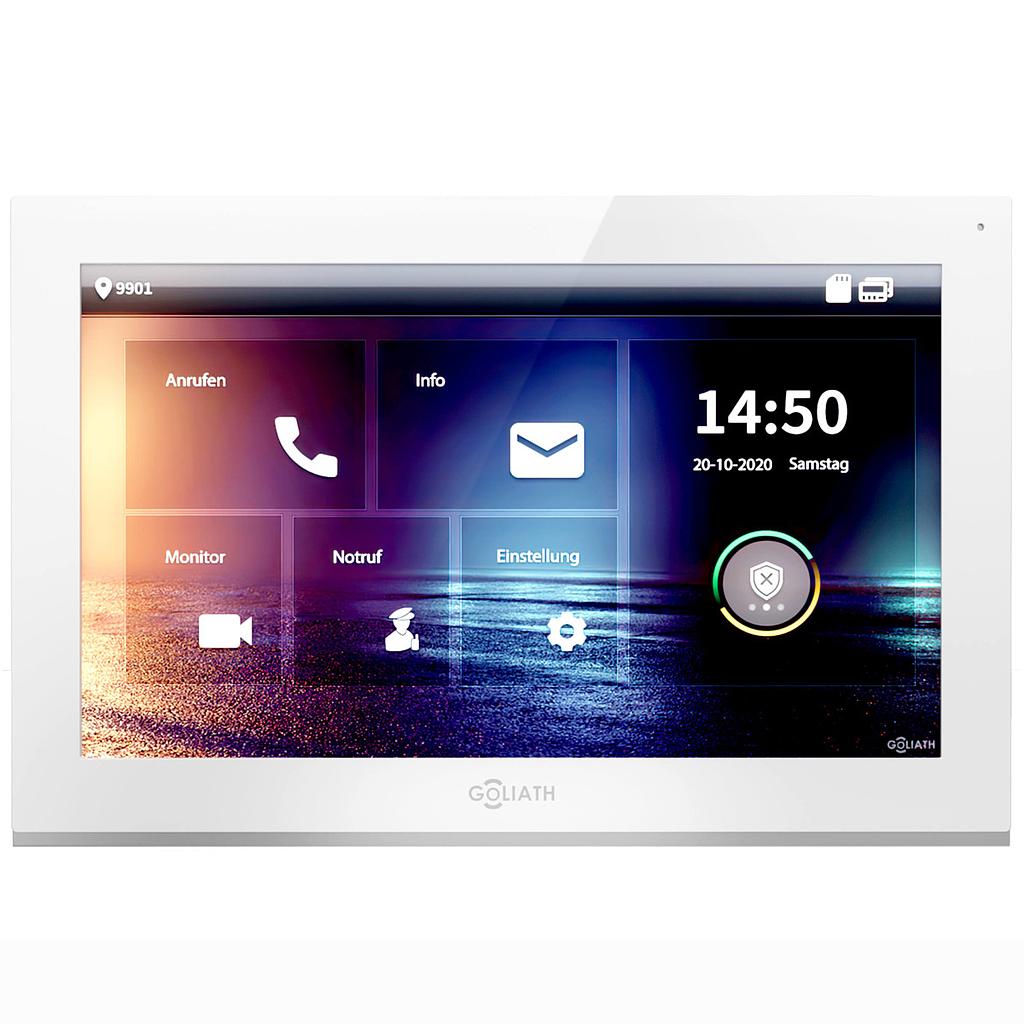 GOLIATH Hybrid IP Video Türsprechanlage 10 Zoll HD Monitor PoE Weiß