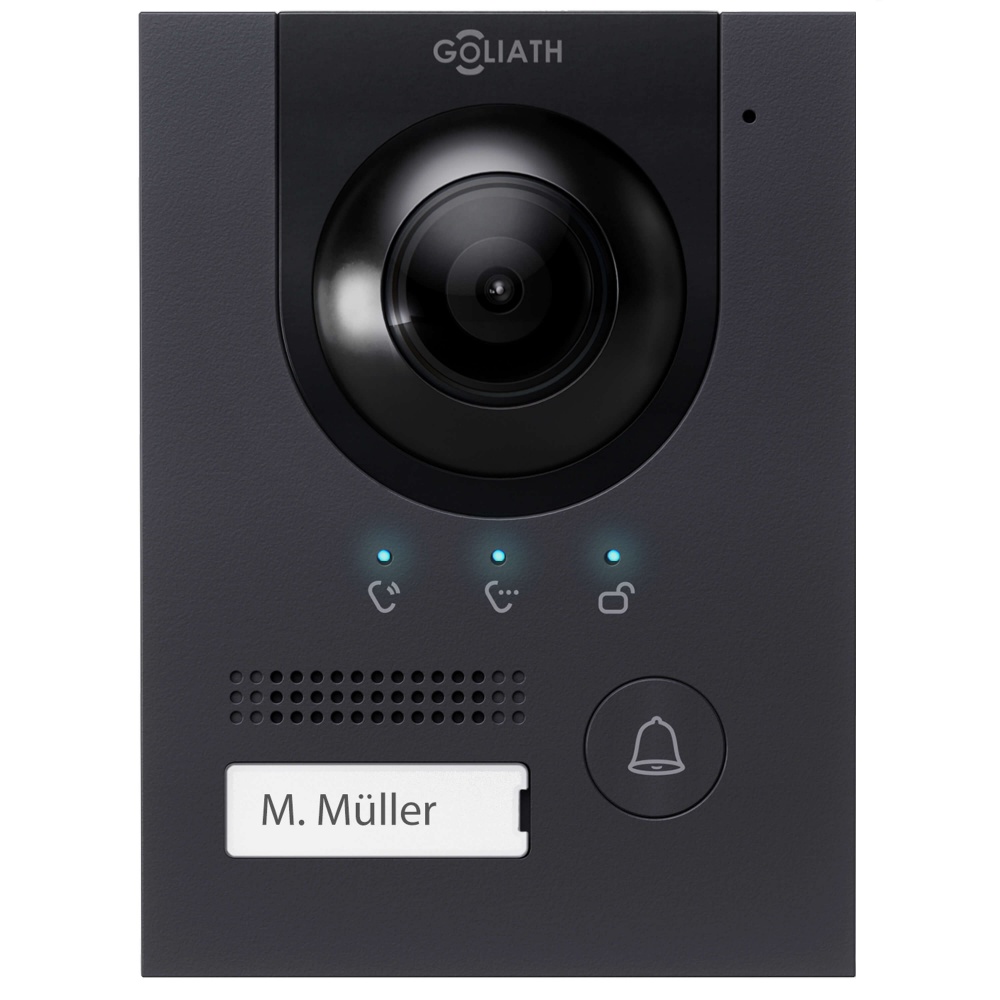 GOLIATH Hybrid IP & 2-Draht Video Türsprechanlage  Türstation  Anthrazit
