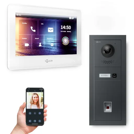 [AV-BUS-644] GOLIATH Hybrid 2-Draht BUS Türsprechanlage Anthrazit 1 Fam 