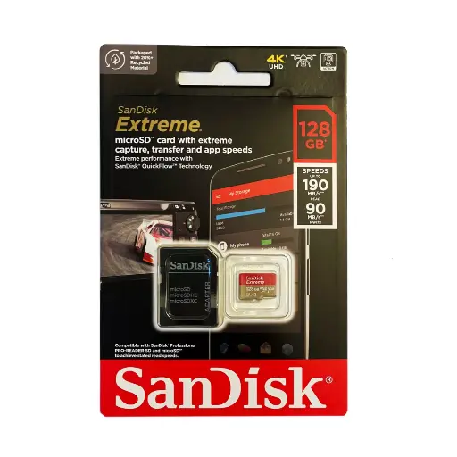 [128GB MicroSD-Karte / Speicherkarte] 128 GB MicroSD-Speicherkarte Extreme für Videoüberwachung