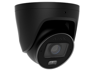 [AJ-TurretCam HLVF (8 Mp)-B] Ajax TurretCam HLVF (8 Mp) – Schwarze IP-Überwachungskamera mit variabler Brennweite und hybrider Beleuchtung