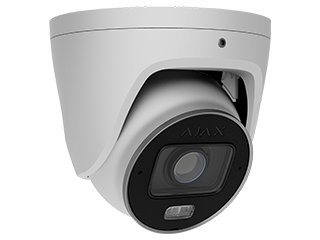 [AJ-TurretCam HLVF (8 Mp)-W] Ajax TurretCam HLVF (8 Mp) – Weiße IP-Überwachungskamera mit variabler Brennweite und hybrider Beleuchtung