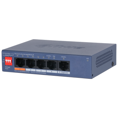 [DH-CS4005-4ET1GT-60] 5-Port Cloud-Managed PoE-Switch mit 4 PoE-Ports